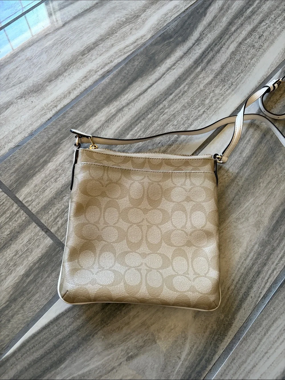 Coach Gold Signature Crossbody Bag